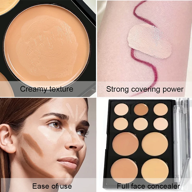 3 個コンシーラーパレットクリームテクスチャカバーにきび跡くま多機能フェイスメイク持続明るく顔化粧品