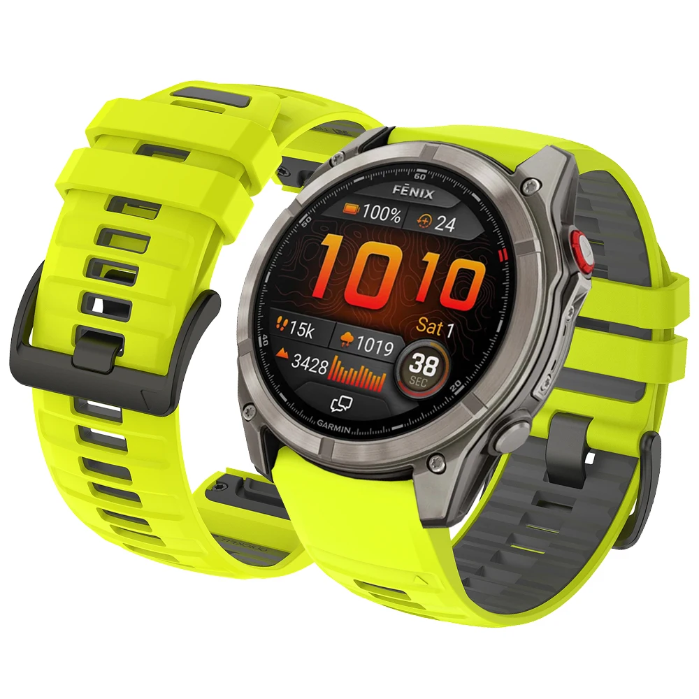 silicone band For Garmin Fenix 8 Pro 47mm 51mm Quatix8 AMOLED 7 7X 6 6X 5 5X Plus/Epix Pro (Gen 2)  instinct 3 2x Wrist Strap