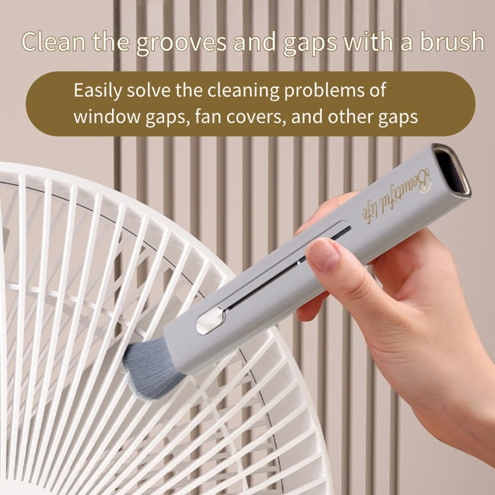 Household Artifact Electrostatic Duster Imitation Rabbit Hair Dusting Air Conditioner Fan Piano Car Duster Cleaning Brush FUT177