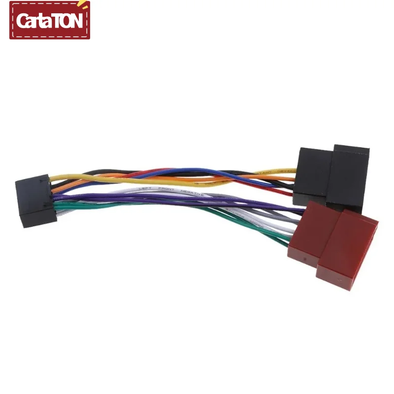 Wire Harness Adaptor for Kenwood / JVC Car Stereo Radio ISO Standard Connector Adapter 16 Pin Plug Cable Car Wire Cable Adapter