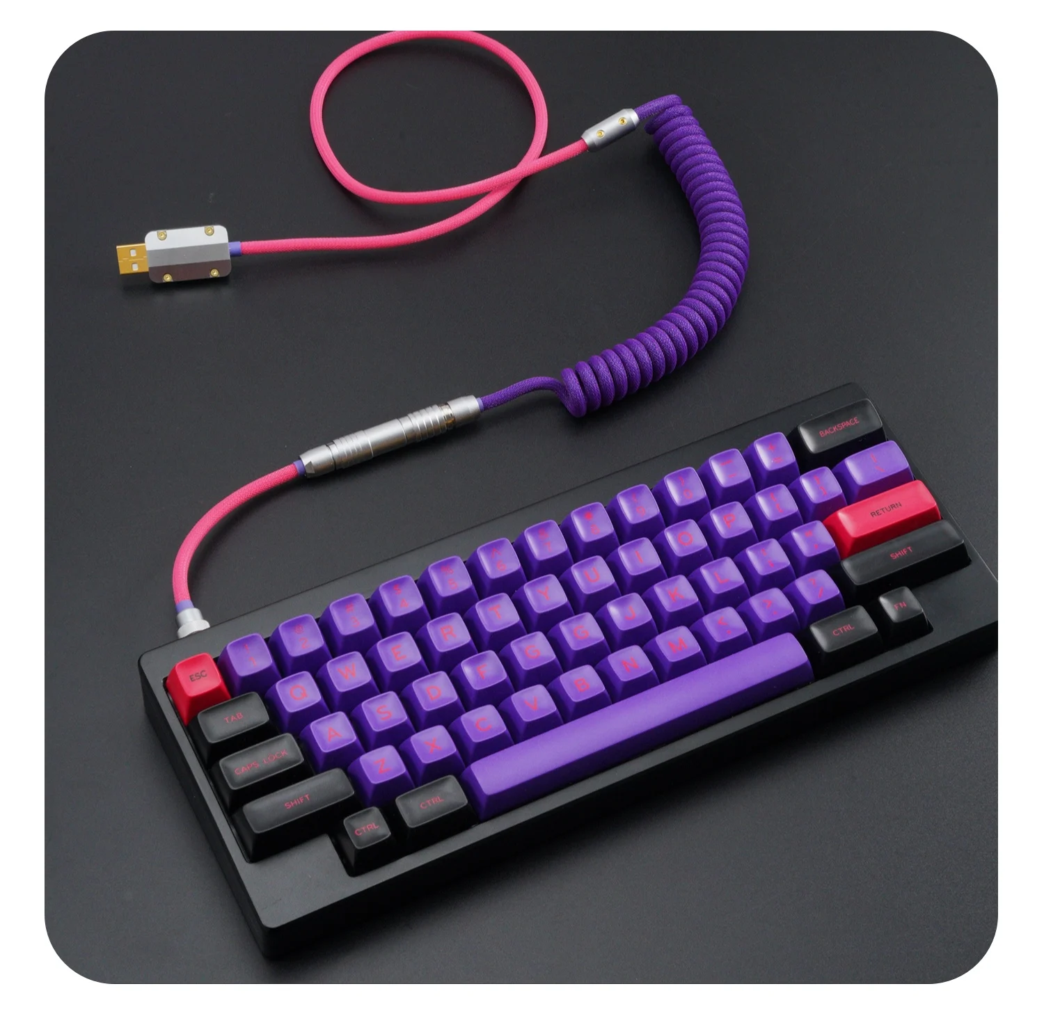 Off-the-shelf GeekCable Custom Mechanical keyboard Data Cable MelGeek Co-operative Keycap line mojo60 Ghost