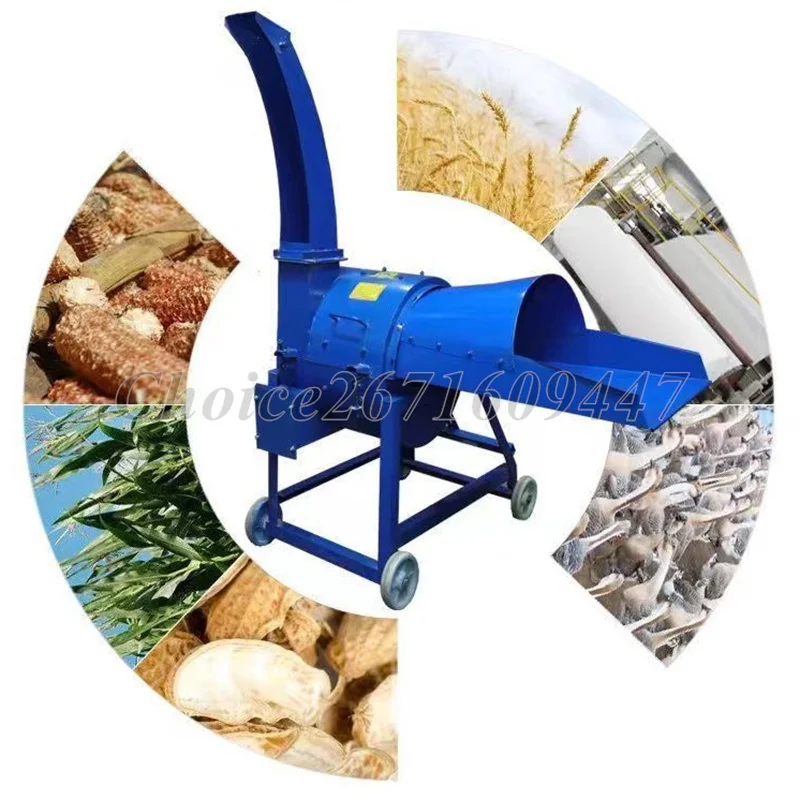 Ensiling Chaff Grass Cutter Chopper Crusher Fresh and Dry Crop Stalks Cutting Machine for Animal Feed