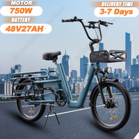 Onesport OT01 Electric Bike 750W Motor 48V27AH Battery E-Bike  20*2.6 Inch tires Hydraulic braking All Terrain Electric Bicycle