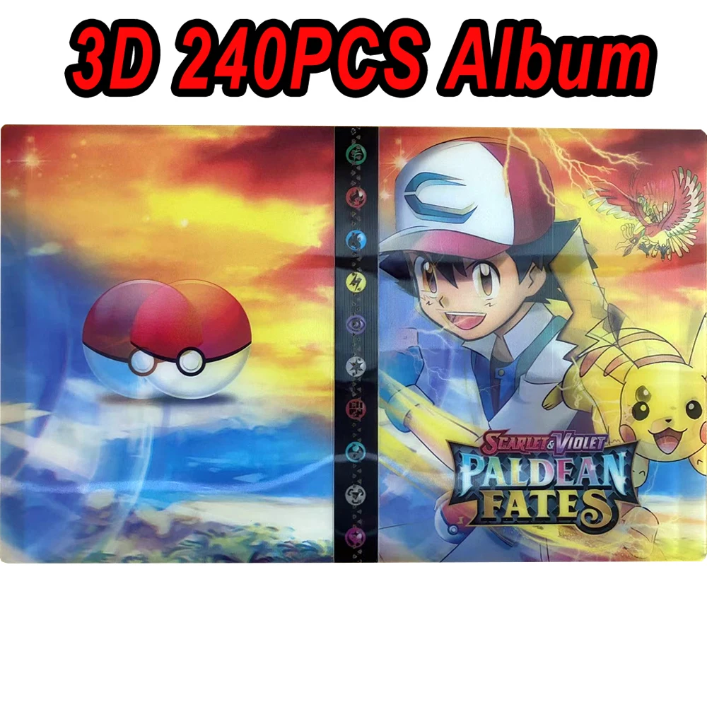 Pokémon Charizard Pikachu Squirtle Halter Binder Sammlungen Ordner Anime Kartenschutz Notizbuch Pokemon Album 240 Stück Kartenbuch