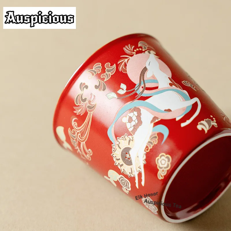 150ml Dunhuang Apsaras Straight Teacup Aesthetic Tea Bowl Cup For Tea Tea-tasting Personal Cup Chazhan Master Cups Drinkware