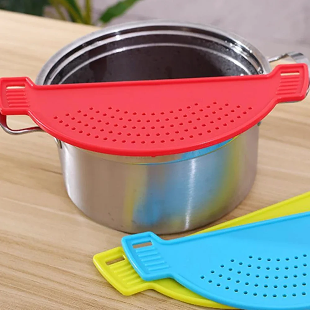 Multifunction PP Material Cooking Tool Fun Shape Pot Drain Pan Strainer Liquid Drainer Kitchen Colander  Strainer