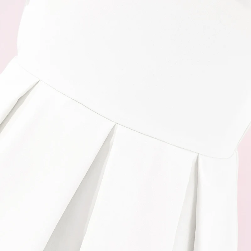 Frühlings- und Sommerkleid für Damen und Kinder, lässig-elegant, mit einem Schulterträger, dreidimensionaler Blume und flauschigem Design. – Detail 5