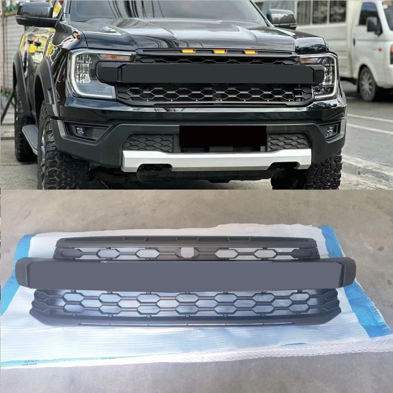 

Modified Grille Fornt Racing Grill For Ranger T9 Raptor 2022 2023 2024 MK4 PX4 High Version XLT Wildtrak Sport Pickup Car Mask