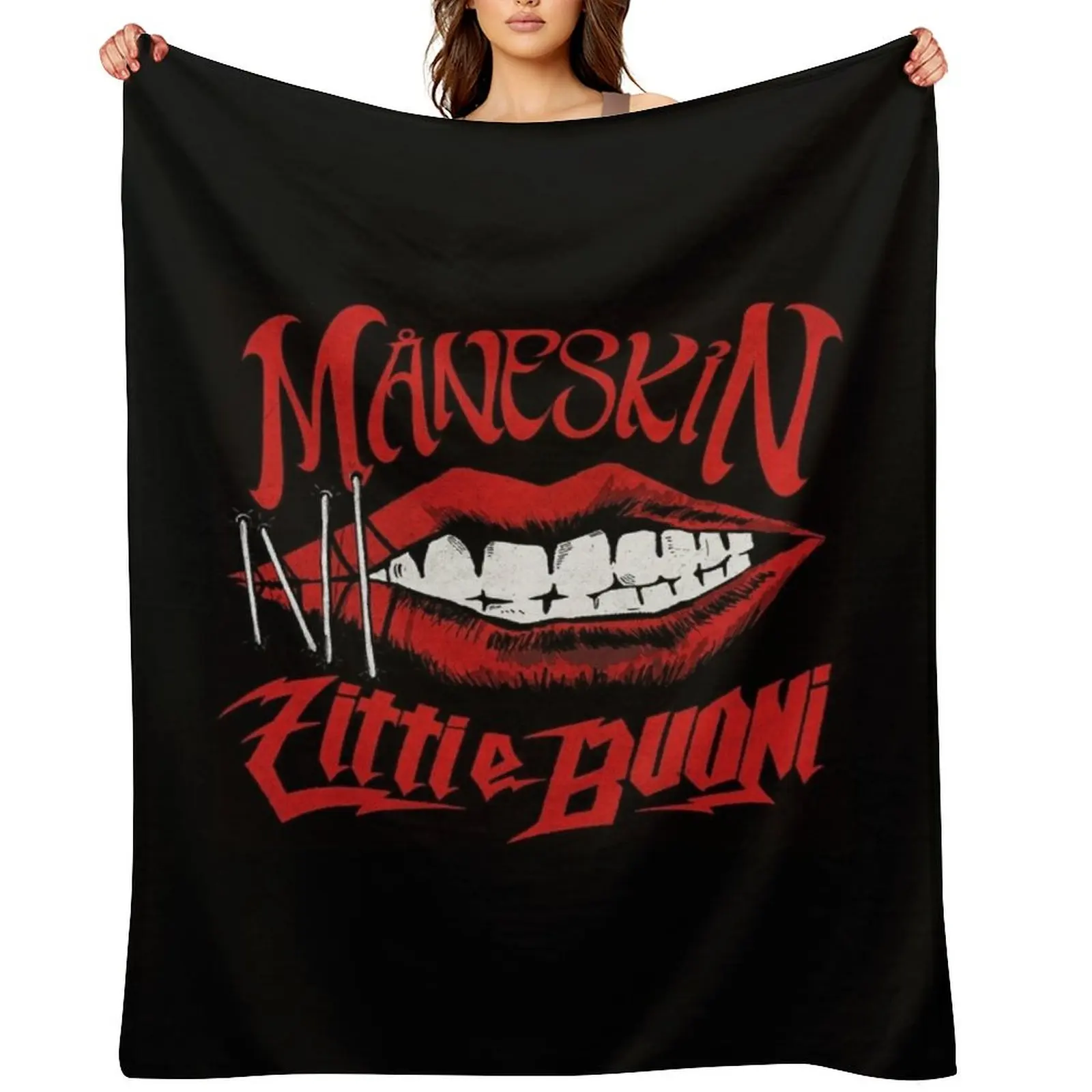 Maneskin Throw Blanket for winter Blankets For Bed Cute cosplay anime valentine gift ideas Bed Blankets