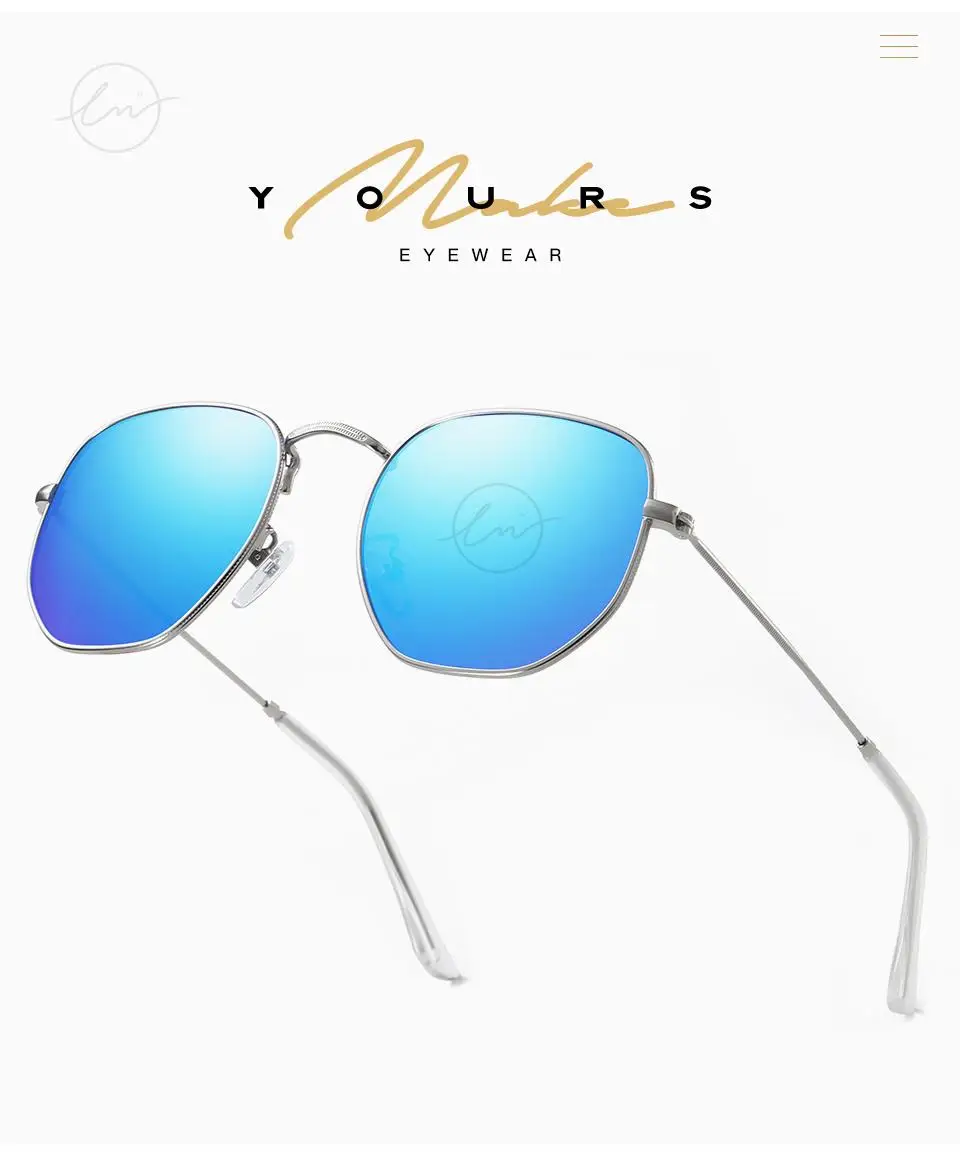LM Neue Mode Frauen Hexagon Sonnenbrille Männer Retro Polarisierte Fahren Beschichtung Spiegel Sonnenbrille Goggle UV400 Brillen gafas de sol – Detail 1