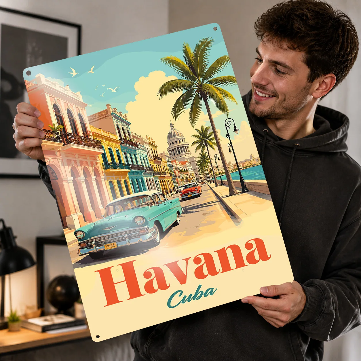 Havana Cuba Vintage Travel Metal Poster Perfect Gift for Fans Lovers Customized Wall Art Metal Sign for Funny Signs House Home