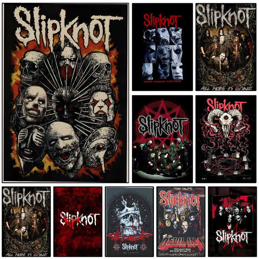 لعبة S-SlipKnotS B-Band شعار R-Retro ملصق HD لزجة جدار مقاوم للماء غرفة المعيشة المنزلي غرفة نوم النوم بار الديكور الجمالي #1