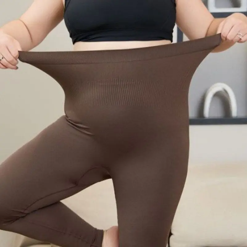 Pantaloni da yoga Materni taglie forti Supporto per la pancia dopo il parto Pantaloni a strati base da donna slim fit Comodo elastico in vita Trou lungo...