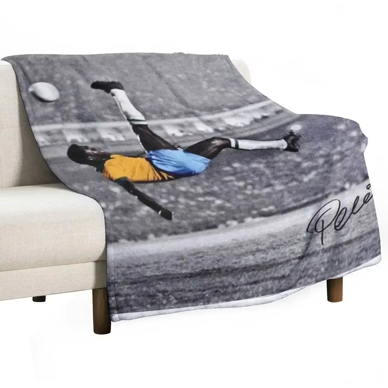 

pele retro Throw Blanket Soft Plush Plaid Multi-Purpose Blankets