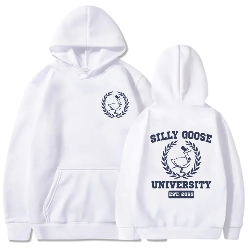 Silly Goose University Graphic Hoodies Male/female Autumn Winter Sweatshirt Prevalent Fleece Pullover Long Sleeve Blouse Clothes