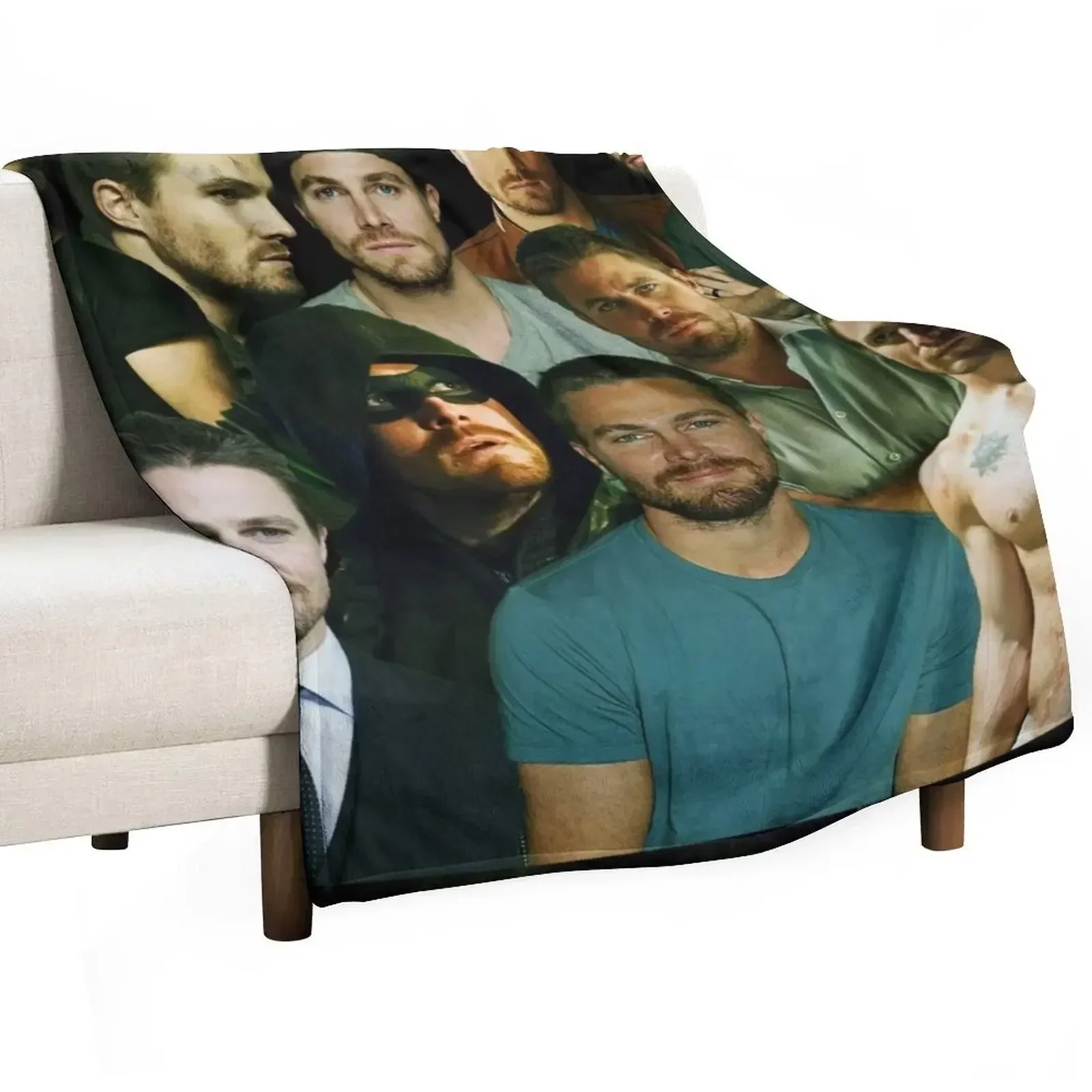 

Stephen Amell Arrow collage tribute design 2022 Throw Blanket Quilt Blankets Sofas Of Decoration Moving Blankets