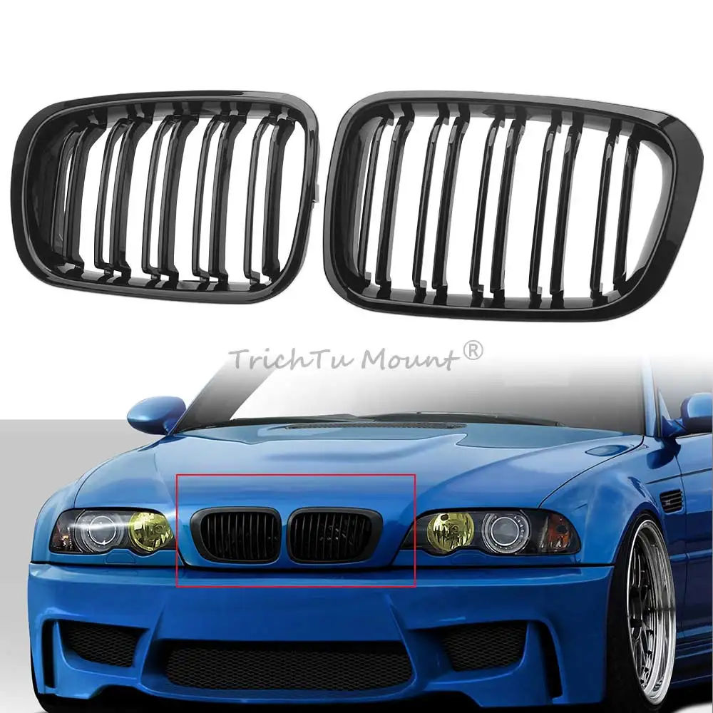 For BMW E46 4 1998-2001Door Wagon/Touring Sedan/Saloon(320i 323i 325i 328i 330i) Pre-facelift Front Grill Grille Car Accessories