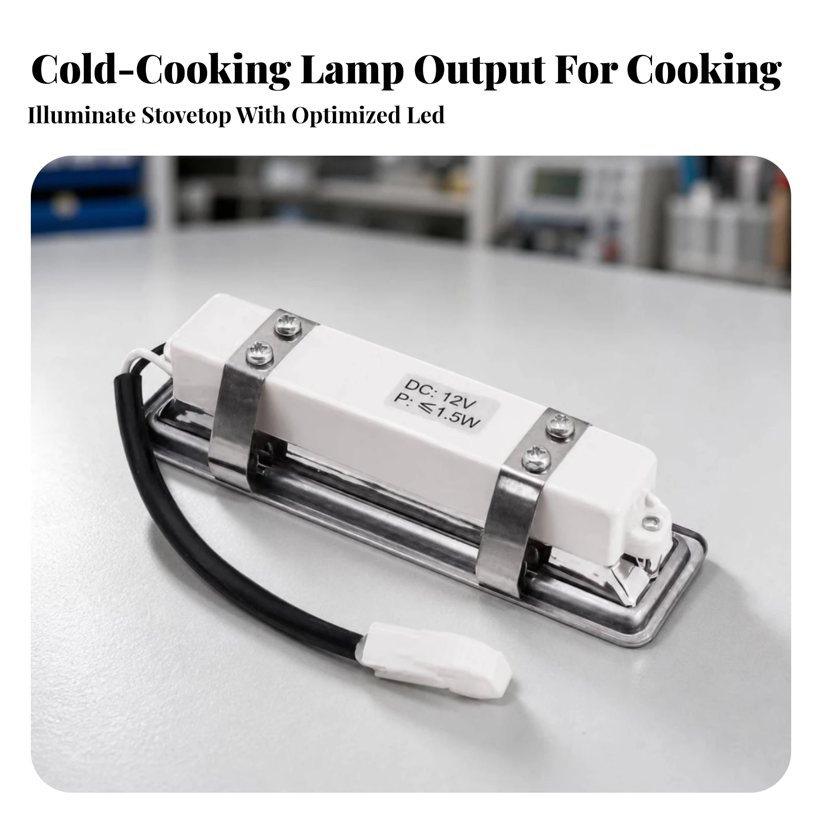 LED Range Hood Light 12V DC LED Appliance Light with Plug Connector Focused Bulb 1.5W Energy Saving for Kitchen Ventilation