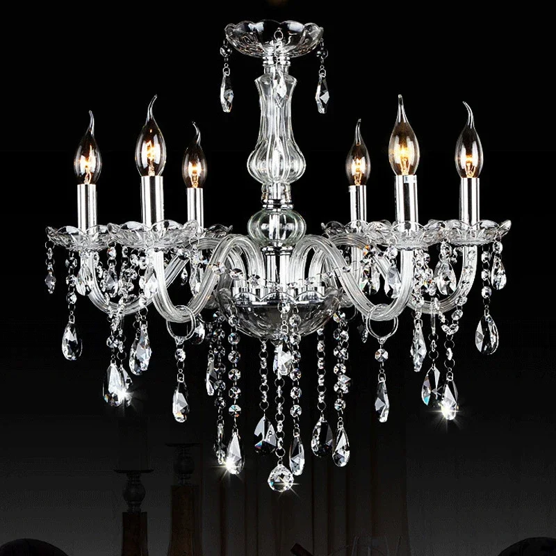 SOURA Luxurious Style Crystal Pendant Lamp European Candle Lamp Art Living Room Restaurant  Bedroom Villa Chandelier