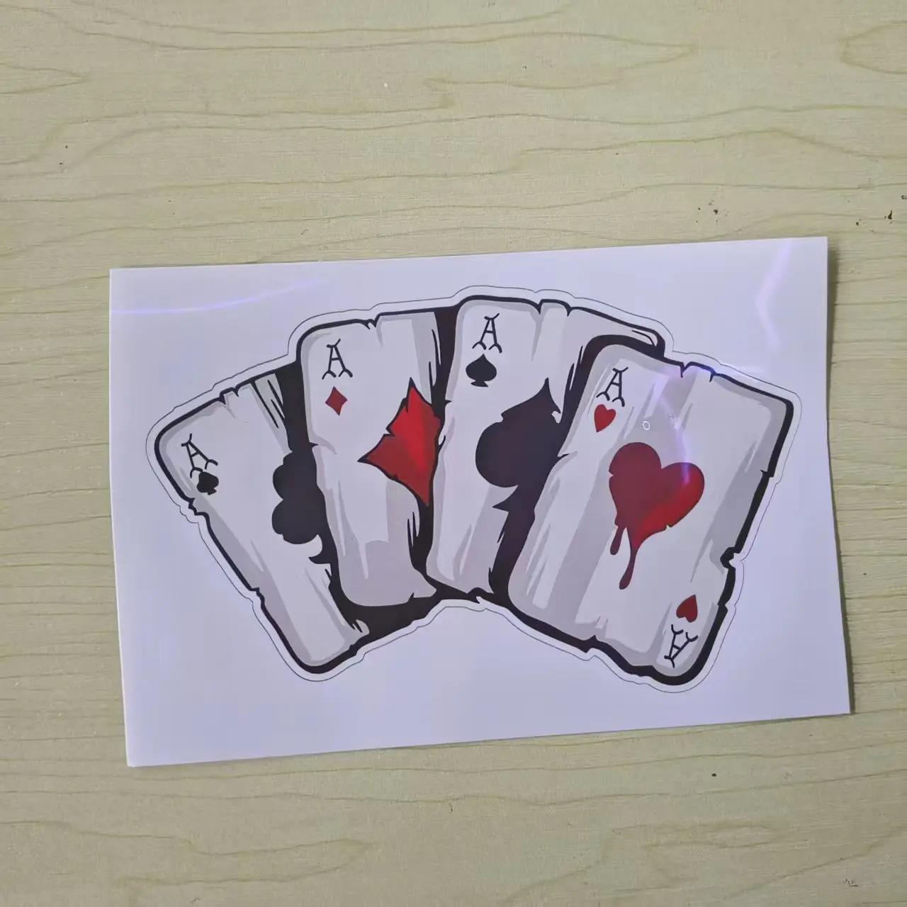 Motorcycle Poker Spades A Pattern Decals Motocross Fuel Tank Body Car Auto Windows Trunk Funny Decoration Playing Card Stickers