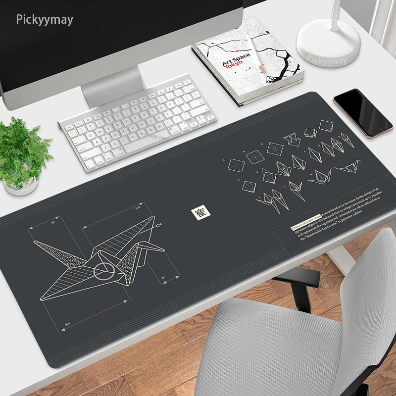 Paper Crane Mouse Pad PC Keyboard Mousepad Gamer Rug Mechanical Gaming Accessories Computer Table Mat Carpet Deskmat Non-slip