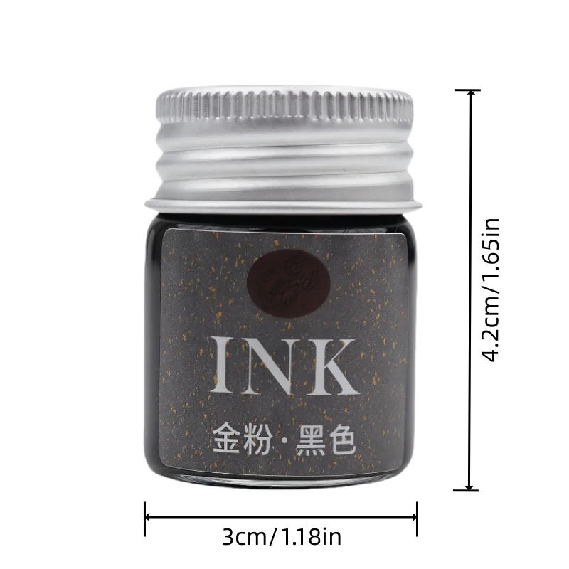 Golden Powder Colored Fountain Pen Ink 15ml Starry Sky Glitter Powder Coloring, Painting, Calligraphy Practice, Colored Ink