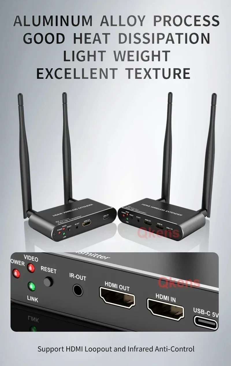 200 м беспроводной HDMI-передатчик и удлинитель приемника 1080P 4K адаптер видеодисплея для камеры ТВ-приставки ноутбука ПК к ТВ-проектору