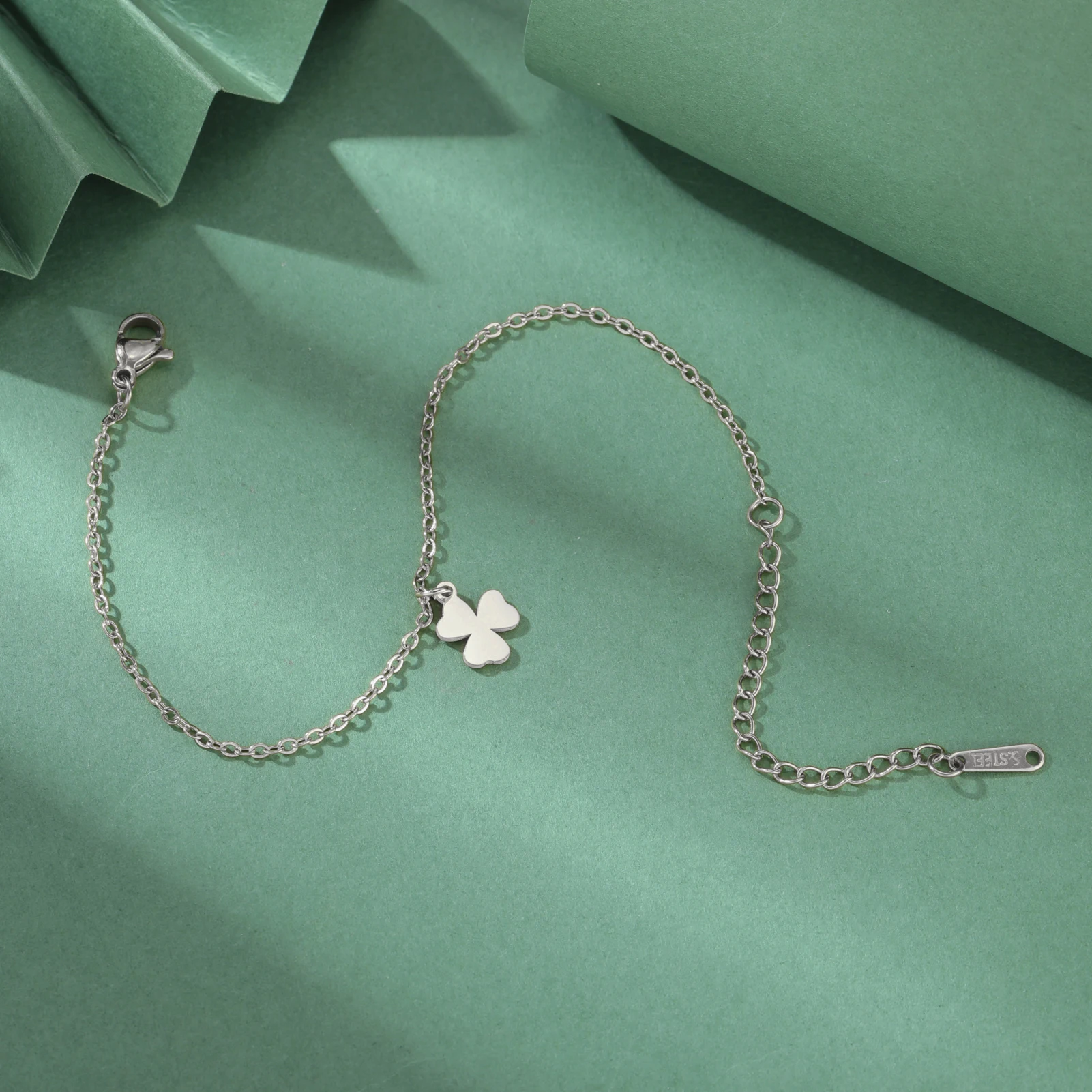 COOLTIME Edelstahl Kleeblatt Armband Mode Frauen Paar Charm Armband Schmuck St. Patrick's Day Geschenk – Detail 11
