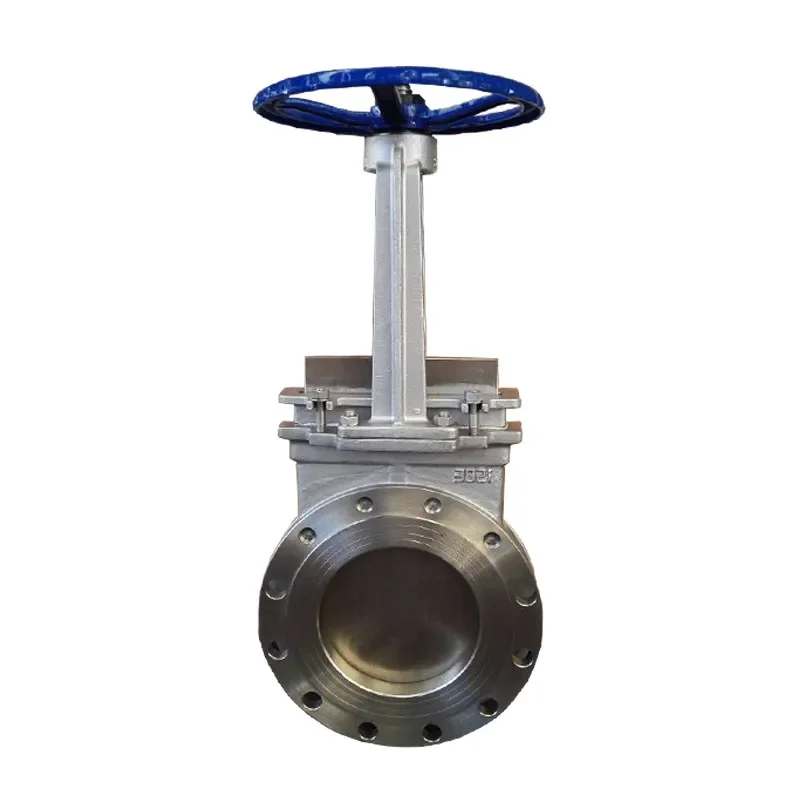 High quality custom made 4 inch stainless steel ANSI mortar knife gate valve with pulley handle