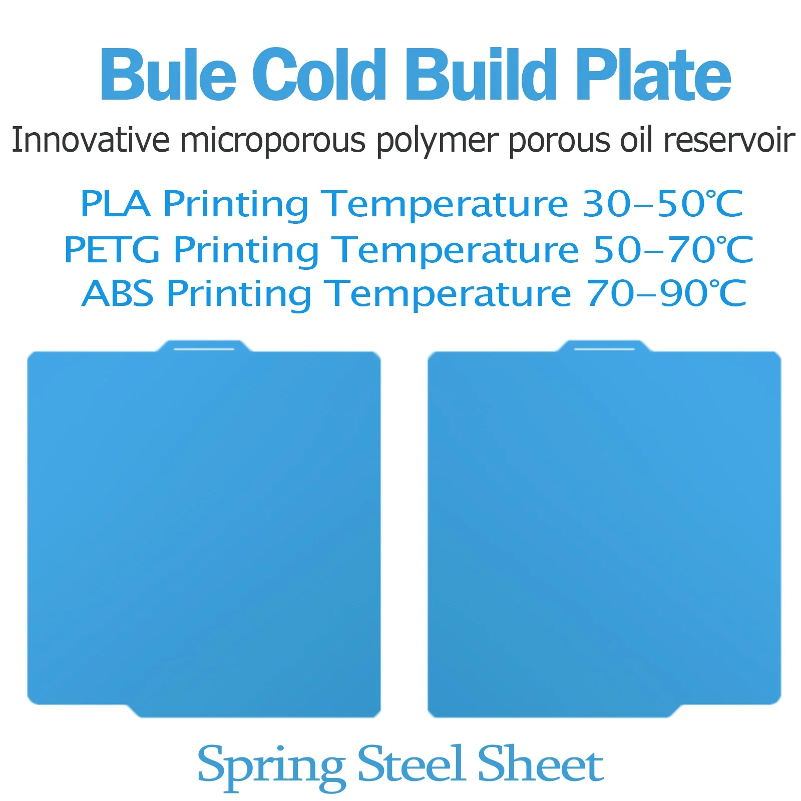 Koudedruk Bouwplaat Voor Bambu Lab X1 X1C P1P P1S A1 Dubbelzijdige Koude Plaat Voor 257x257mm Heatbed Geen Verwarming Vereist