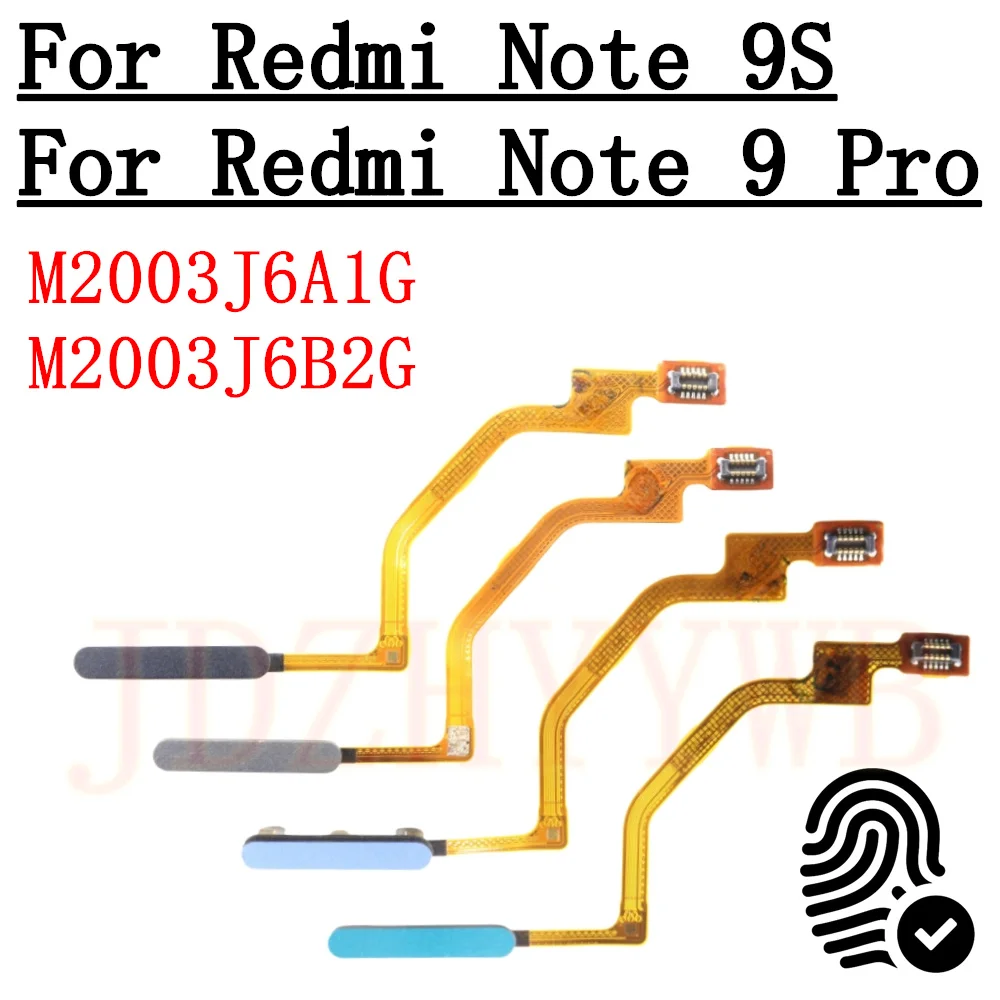 

Original Fingerprint Sensor Home Return Key Ribbon Menu Power Button Flex Cable For Xiaomi Redmi Note 9 Pro 9S 9Pro