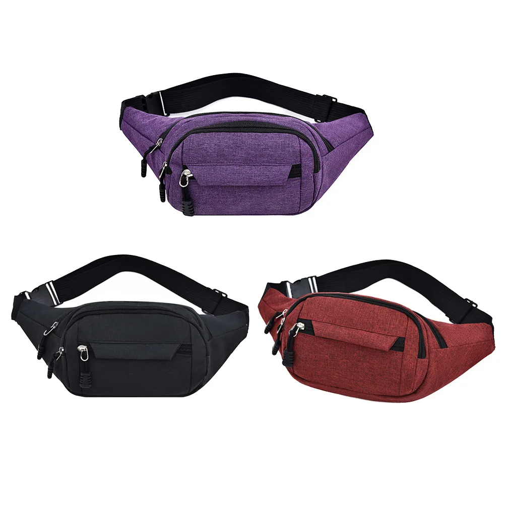 Ceinture de course réglable Durable, sac de taille de sport rouge, porte-clé de téléphone de grande capacité pour hommes, sac de taille de voyage en plein air pour hommes