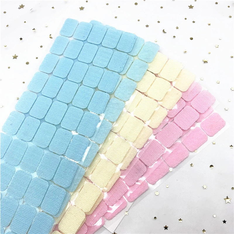 Colorfull Square Round Sticker 10mm Dots  20*28mm Self Adhesive Fastener Tape Hook and Loop Strong Glue Klitterband