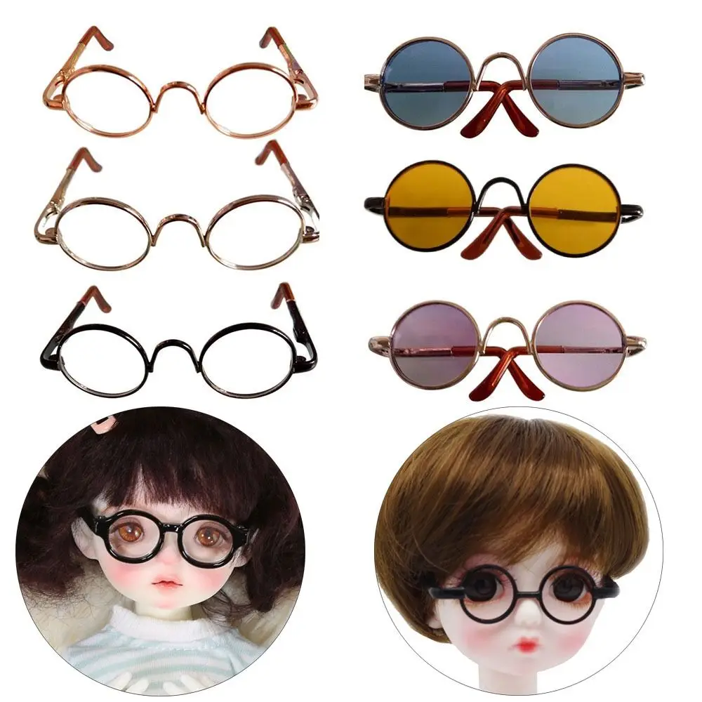 6.5cm Fashion Plush Doll Glasses For 10cm/15cm Cute Cotton Dolls Frame Eyeglasses for 1/3 1/4 BJD Dolls Mini Plush Animal