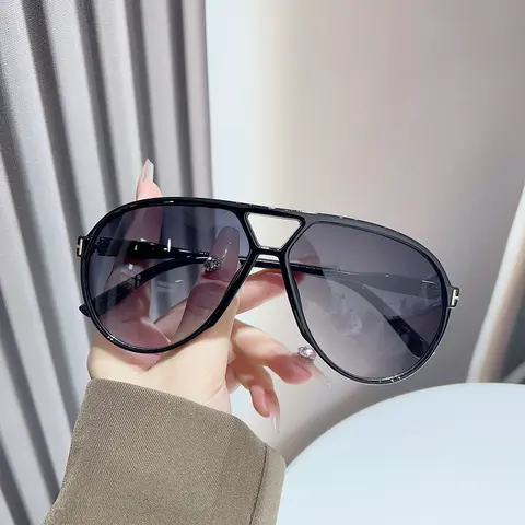 Retro Aviator Zonnebril Voor Dames Heren Oversized Klassieke Jaren 70 Vintage Trendy Wirwar Gratis Vierkante Piloten Zonnebril