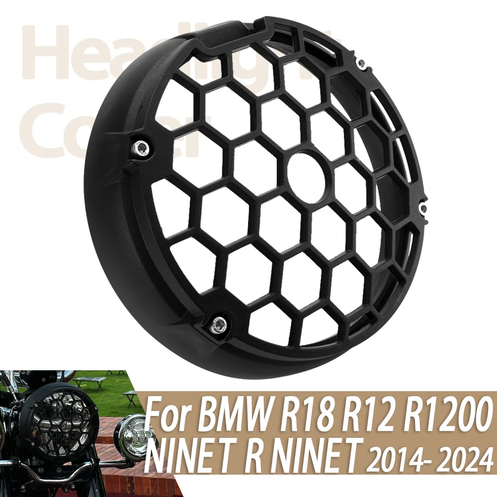 

Для BMW R18 R 18 R12 R1200 nineT R nineT 2014-2020 2021 2022 2023 2024 Защитная решетка для фар мотоцикла, крышка решетки