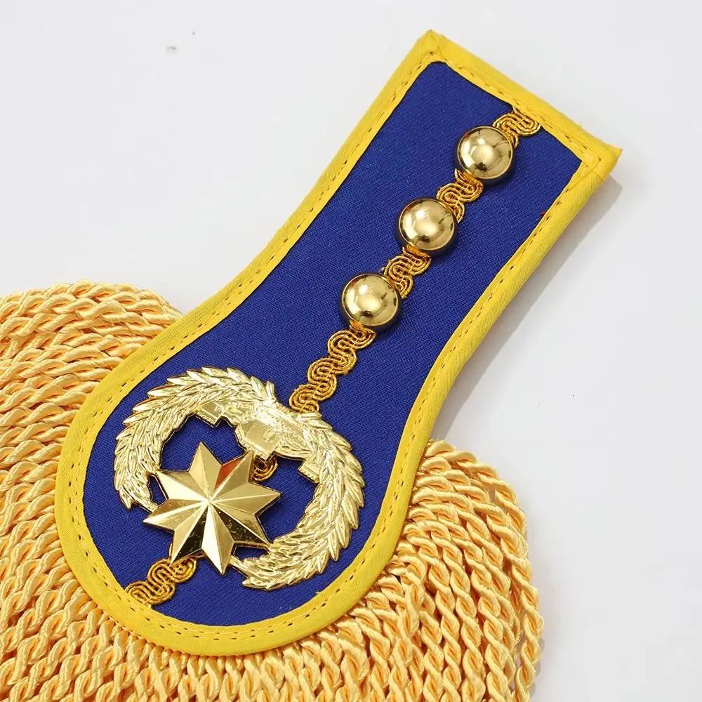 1 زوج وسادة الكتف متعددة الأغراض الكتفيات الملونة بروش مجلس شرابة هامش الكتفيات مع مشبك السترات معاطف Epaulett