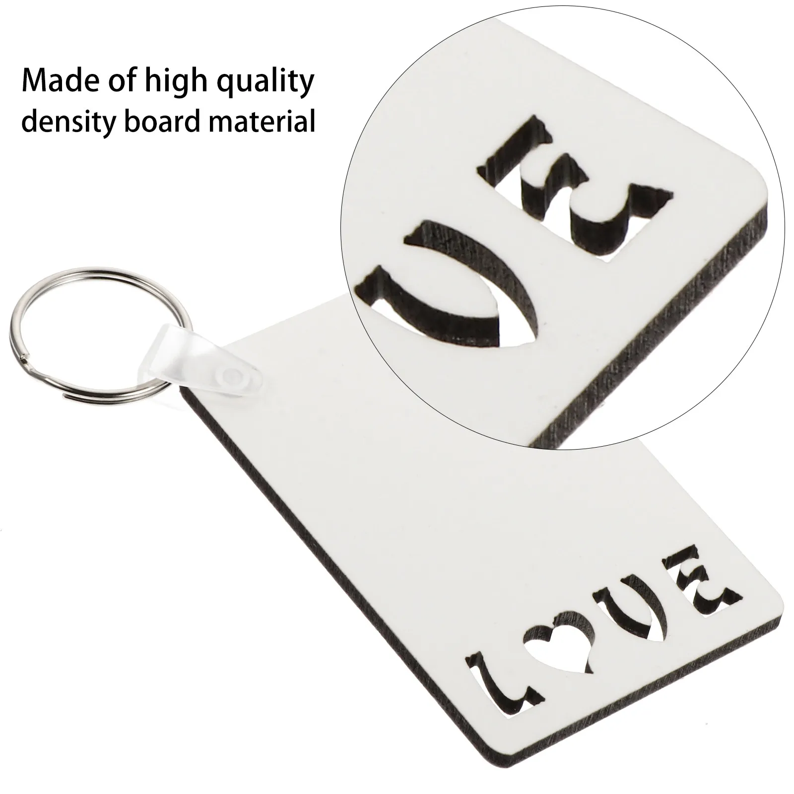 6Pcs Wooden Sublimation Keychain Blanks for DIY Heat Transfer Crafts – Mother’s & Father’s Day Gifts