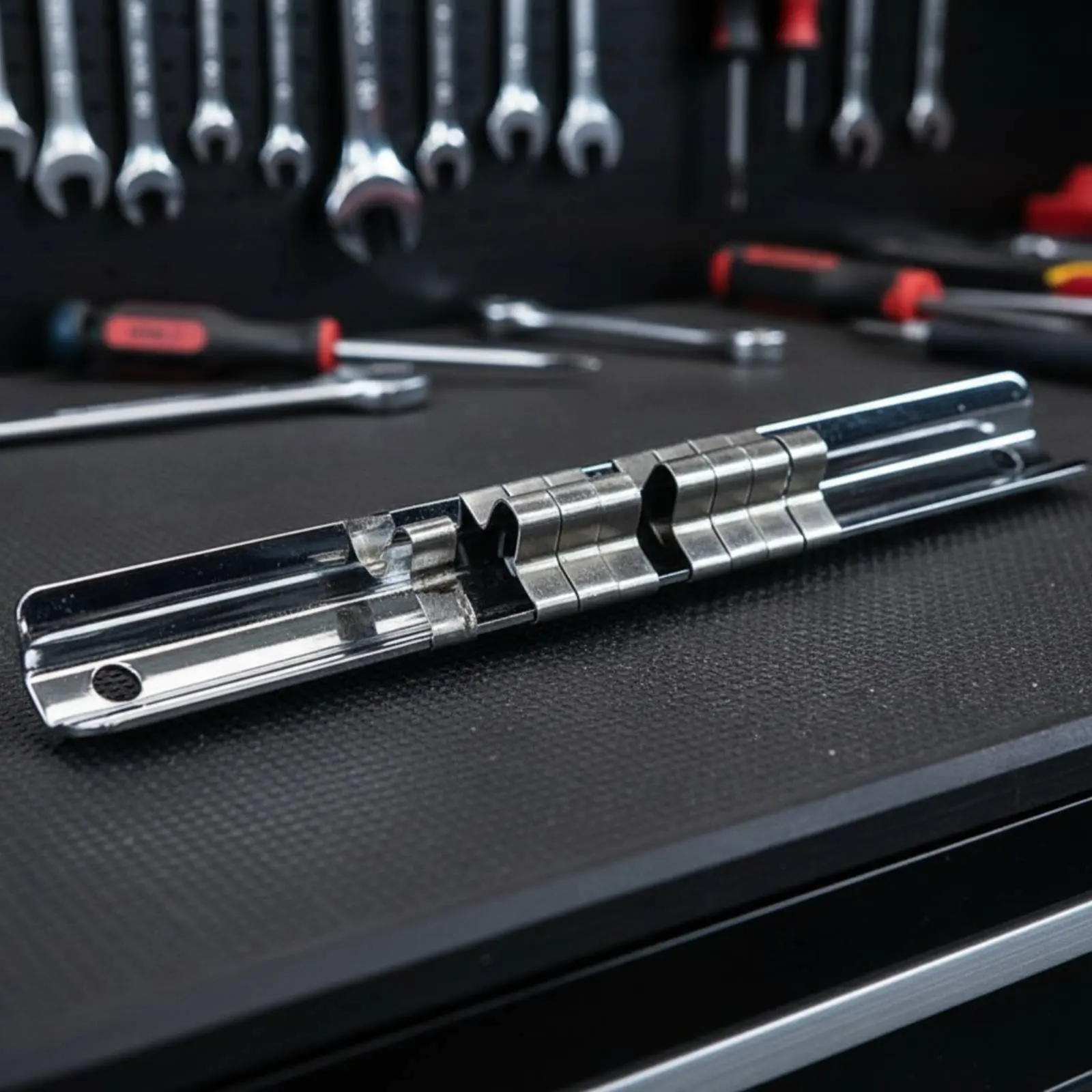 Picture 7: Socket Storage Rack Various-Size Plastic Socket Rail Portable Wall Mountable for DIYers, Garage, Tool Chest