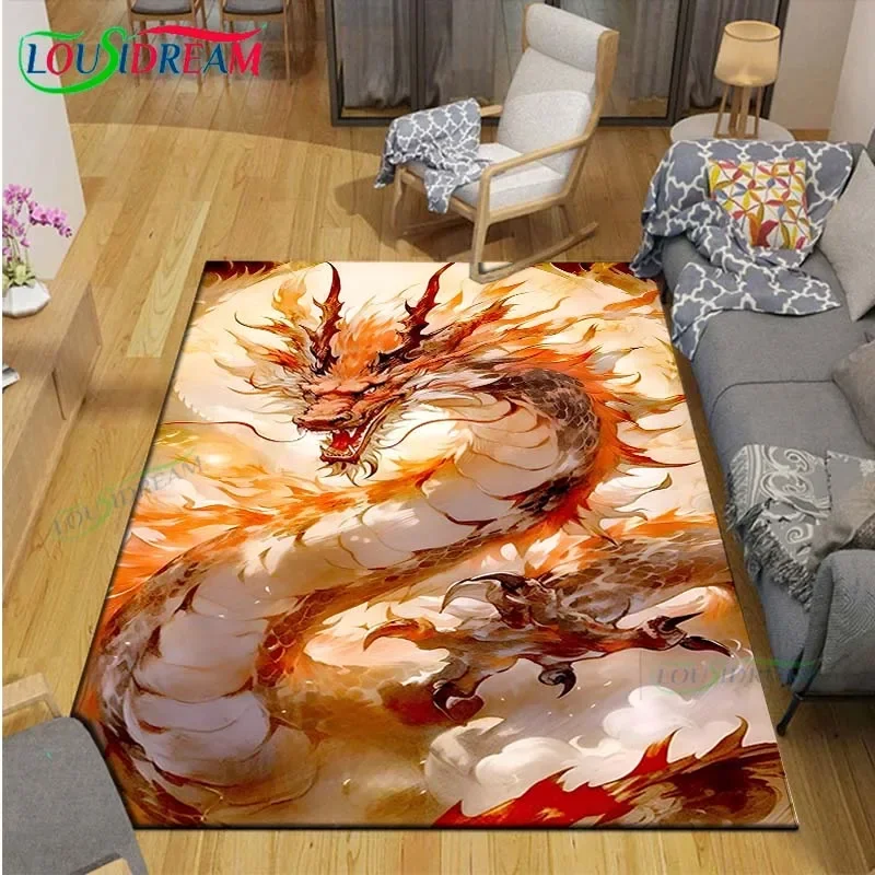 

Chinese Dragon Carpets Children Room Bedroom Becoration Living Room Decoration Carpets for Bed Room Rug Anime Rug Area Rug