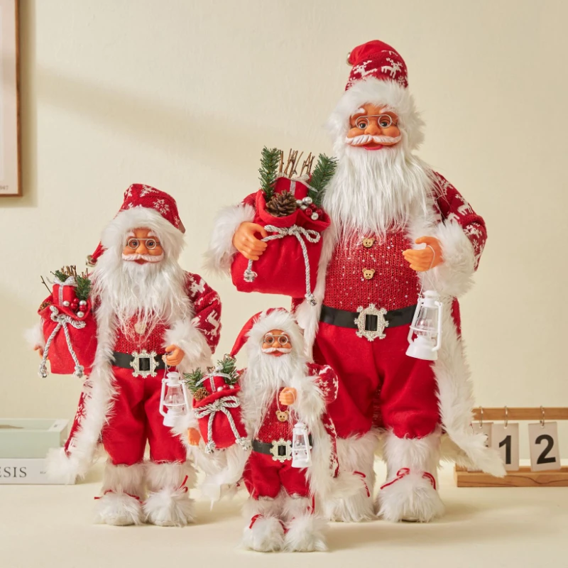 

60cm Big Santa Claus Doll Christmas Doll New Year 2023 Gift Merry Christmas Decorations for Home Ornaments Natal Navidad Gifts