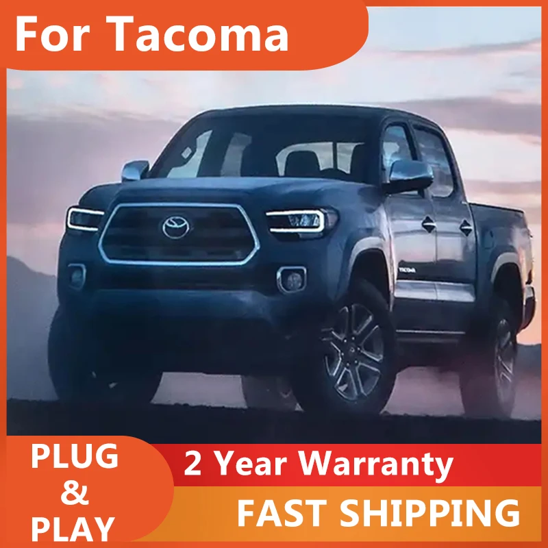 

Car Accessories for Toyota Tacoma Head Light 2015-2020 Tacoma Headlights DRL Turn Signal High Beam Projector Lens