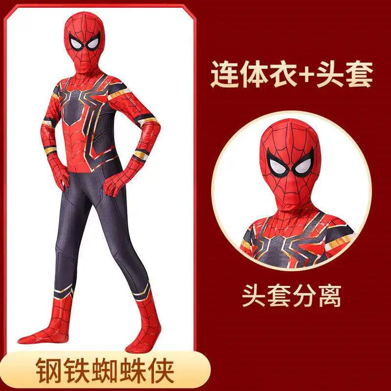 Wunder Cartoon Spider-Man einteilige enge Kleidung Jungen Kampf Anzüge Cosplay Kleidung Halloween Kinder Performance Kleidung