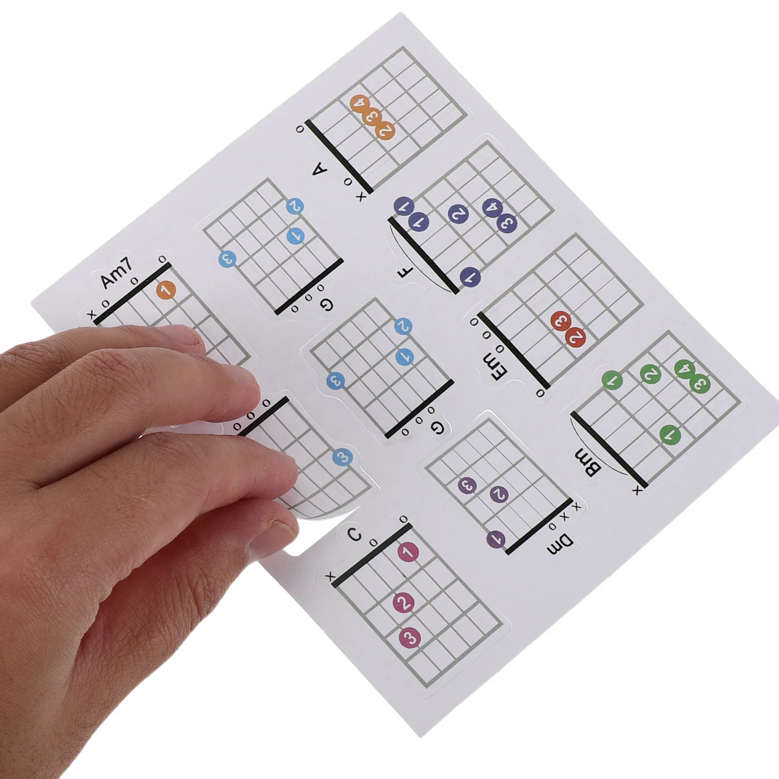 

57Pcs Guitar Chord Chart Beginner Portable Instructional Guide Easy Guitar Guide Chord Cards for Musical Instrument Learning