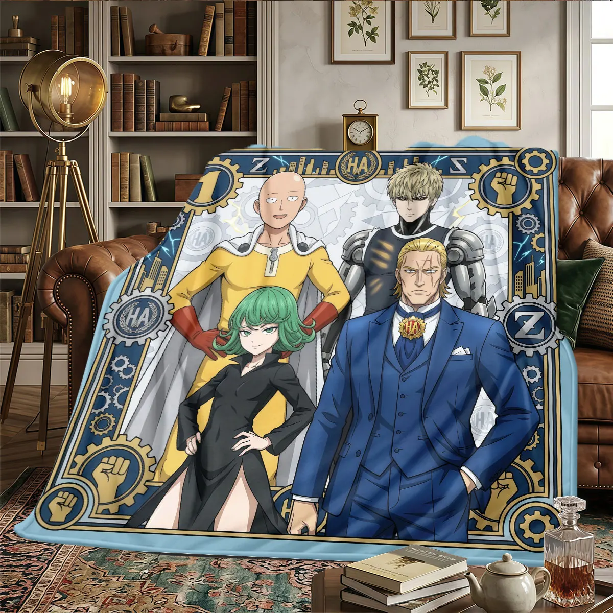 One-Punch Man Patterns Home Blanket High quality All Seasons for Sofas Beds Warmth and Comfort Christmas Gifts -HE56