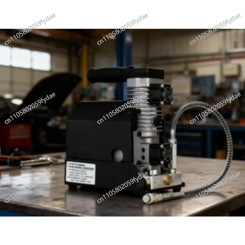 12V Air Compressor 30 MPa, 30 MPa Air-Cooled Compressed Air Machine, Oil-Free Lubrication High-Pressure Portable Air Compressor