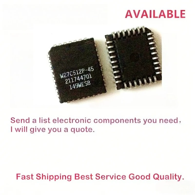 5pcs/lot Brand new original  W27C512P-45Z W27C512P W27C512 27C512P-45Z 27C512P 27C512 PLCC32 ic memory chips