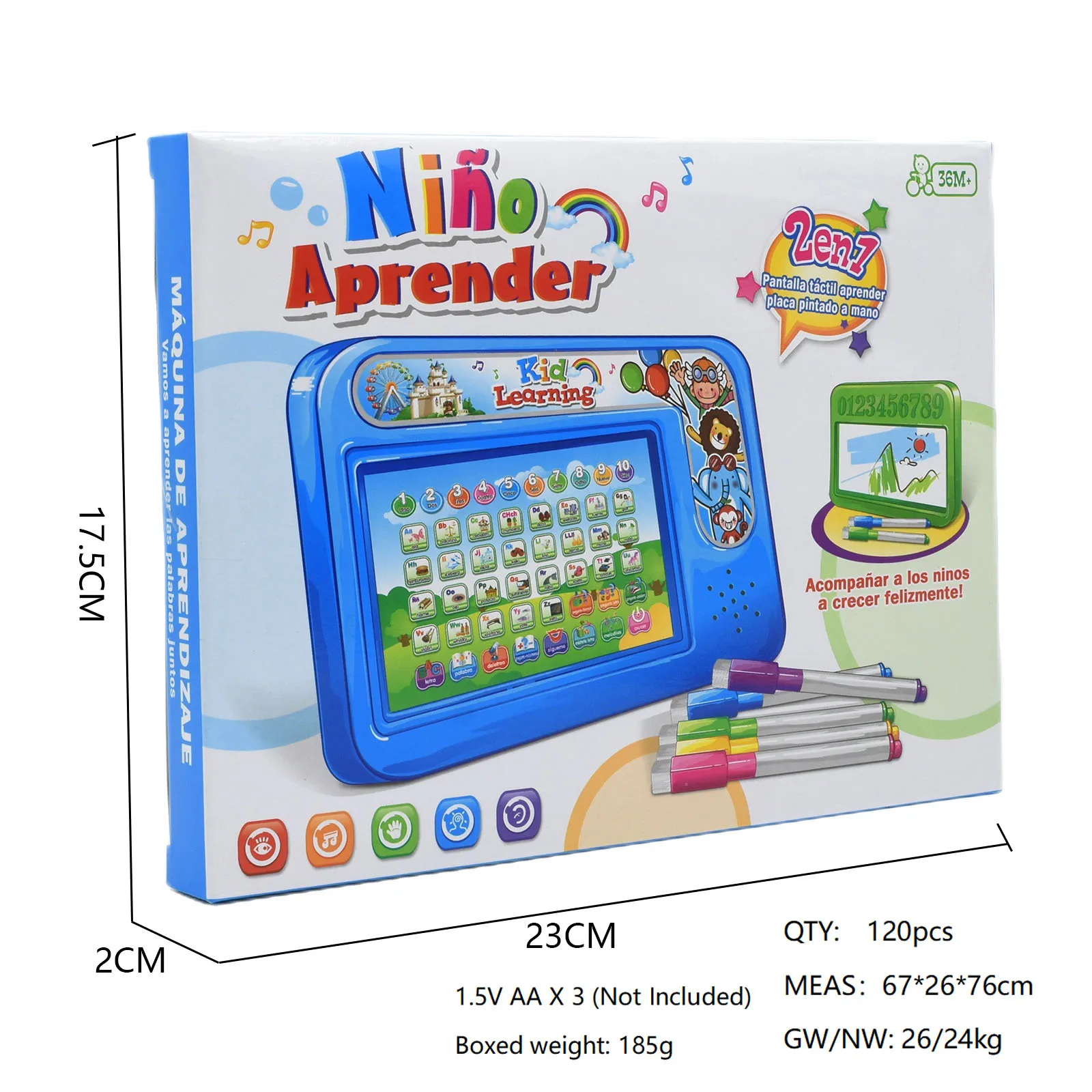 Spaans Engels tablet 2-in-1 puntlezer tekentafel kinderspeelgoed e-book