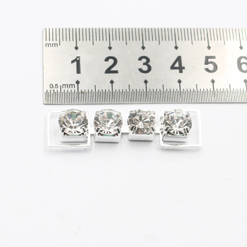 10Pcs 13 * 45MM Single Drainage Diamond Decorative Chain/Bikini Connection Buckle for Shoulder Strap Clothing Dress Accessor