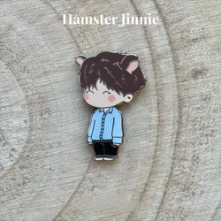 Chibi Bangtanimals - Enamel Pin-hamster jinnie